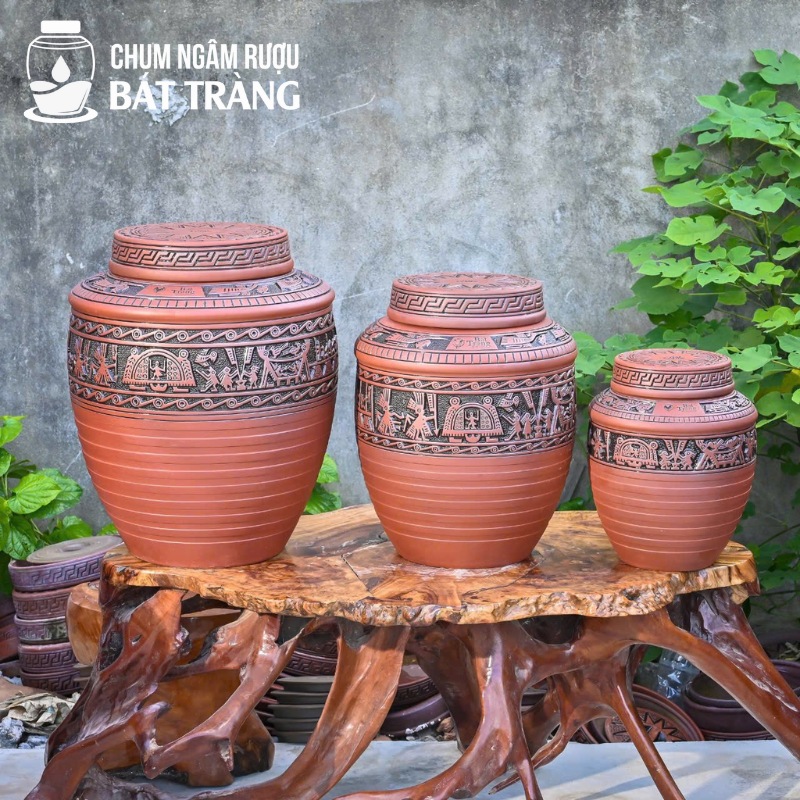 Chum Gốm Khắc Nổi Hoa Văn Đông Sơn Âu Lạc CS-03