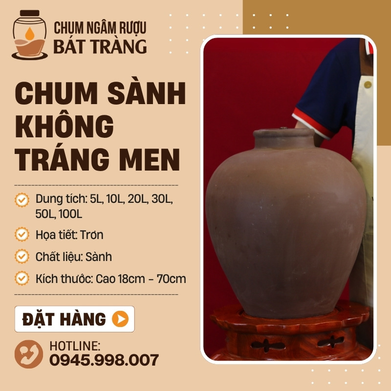 Chum Sành Trơn Không Tráng Men CS-11