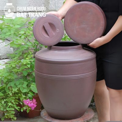 Chum Sành Không Tráng Men Họa Tiết Vân Sọc CS-02