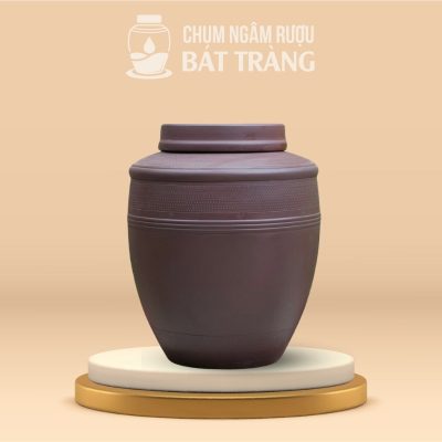 Chum Sành Không Tráng Men Họa Tiết Vân Sọc CS-02