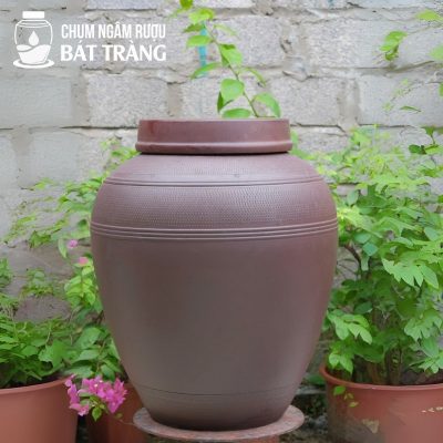 Chum Sành Không Tráng Men Họa Tiết Vân Sọc CS-02