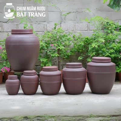 Chum Sành Không Tráng Men Họa Tiết Vân Sọc CS-02