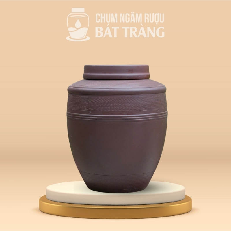 Chum Sành Không Tráng Men Họa Tiết Vân Sọc CS-02