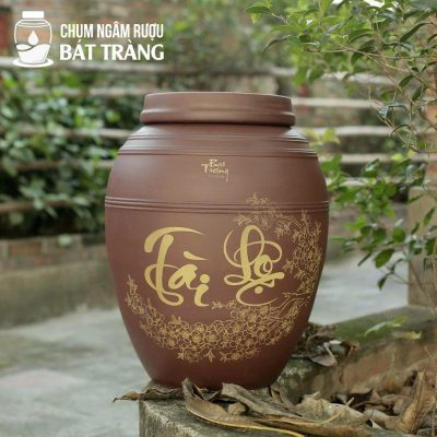 Chum Sành Không Tráng Men Họa Tiết Tài Lộc CS-01