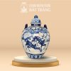 Chum Rượu Sứ Tráng Men Lam Vẽ Đôi Hươu Sao CR-09