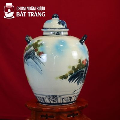 Vò Rượu Men Màu Vẽ Tiên Ông Đánh Cờ CR-01