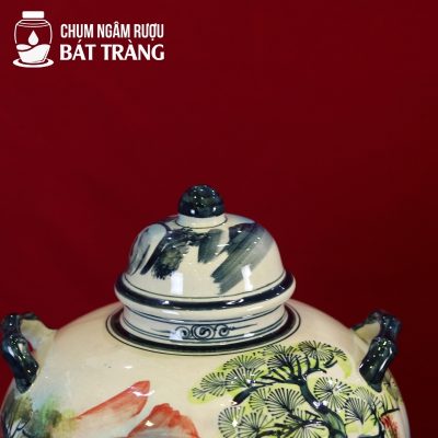 Vò Rượu Men Màu Vẽ Tiên Ông Đánh Cờ CR-01