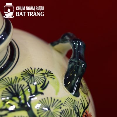 Vò Rượu Men Màu Vẽ Tiên Ông Đánh Cờ CR-01