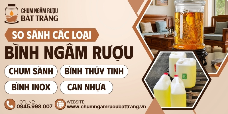 So sánh các loại bình ngâm rượu