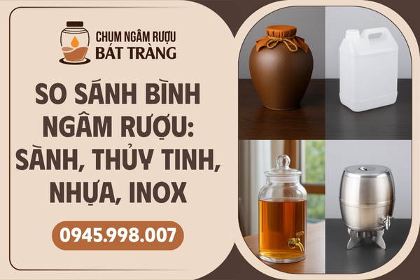 So sánh các loại bình ngâm rượu