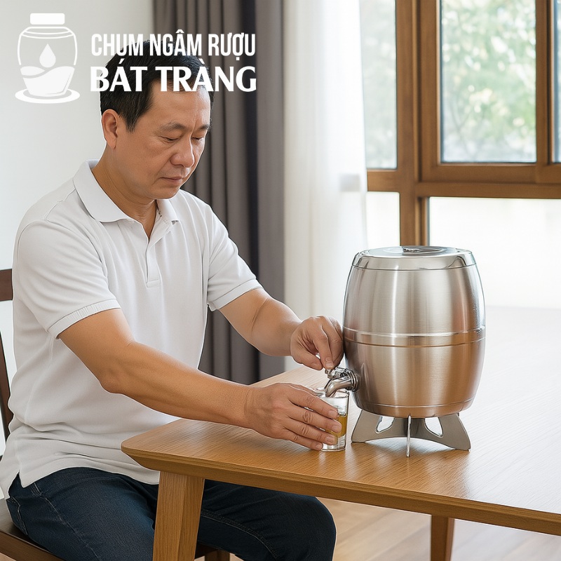 Bình inox đựng rượu