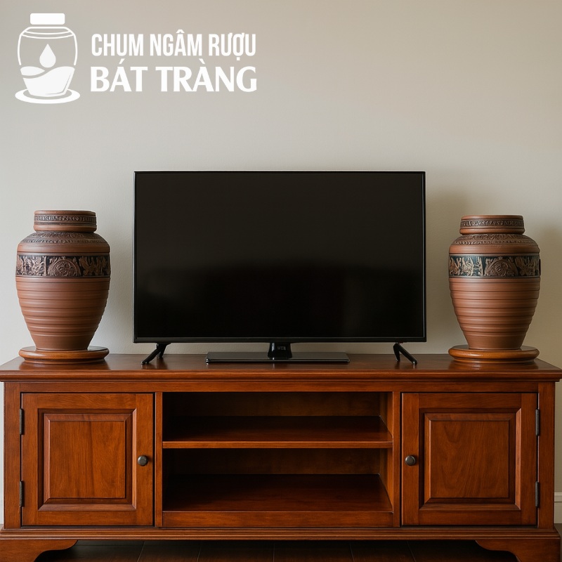Chum rượu trang trí phòng khách