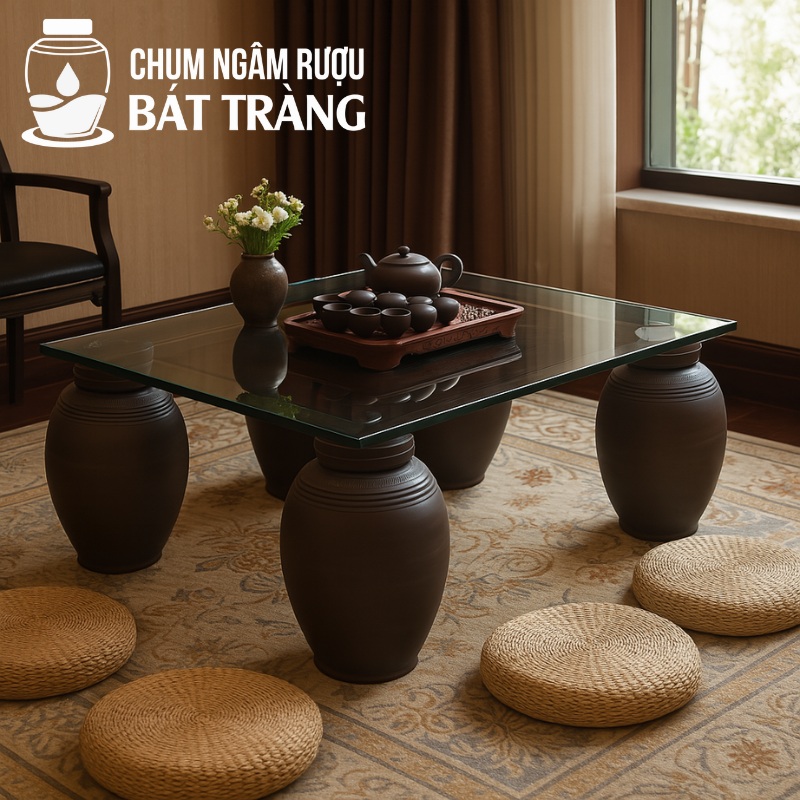 Chum rượu trang trí phòng khách