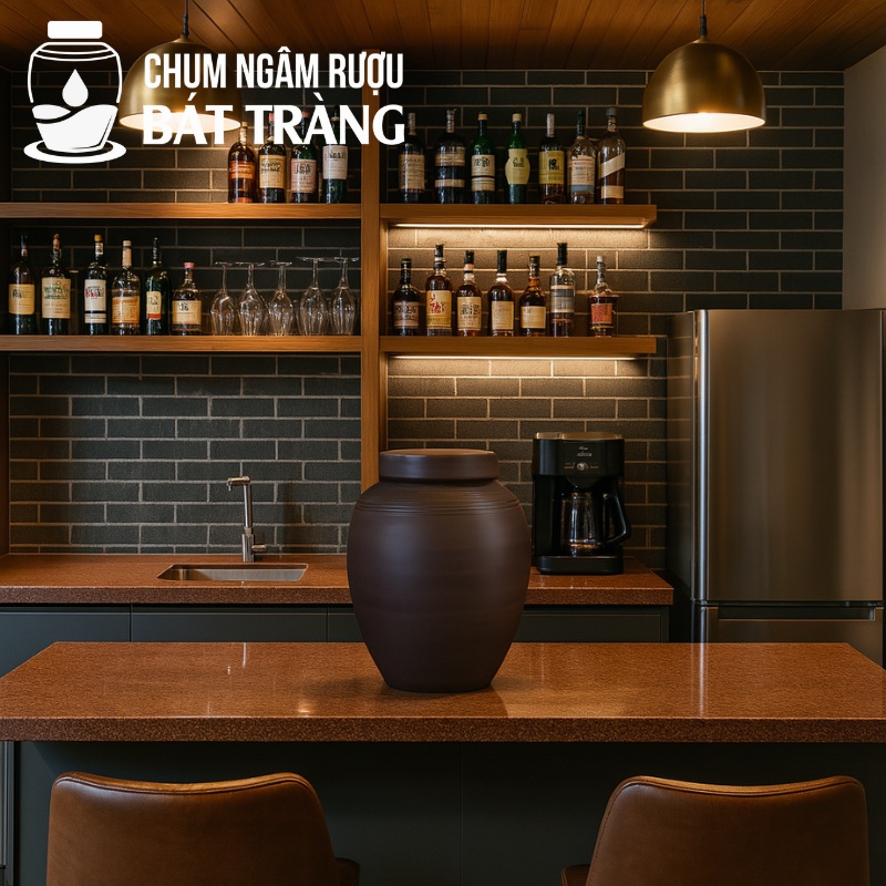 Chum rượu trang trí phòng ăn