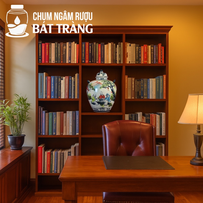 Chum rượu trang trí phòng làm việc