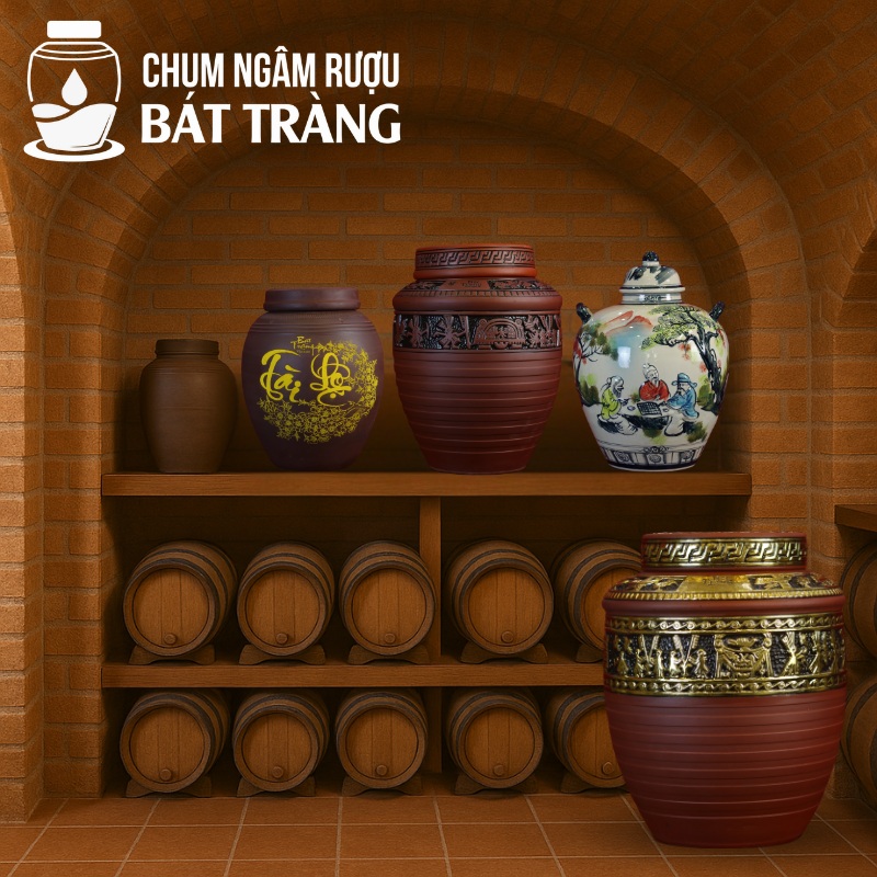 Chum rượu trang trí hầm rượu